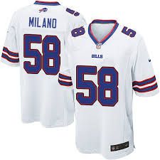 Men Buffalo Bills #58 Matt Milano Nike White Game NFL Jersey